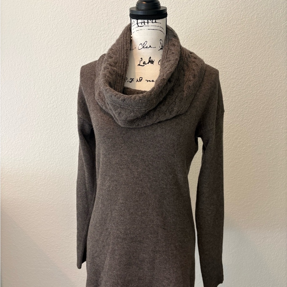 Autumn Cashmere Taupe Cowl Neck Sweater